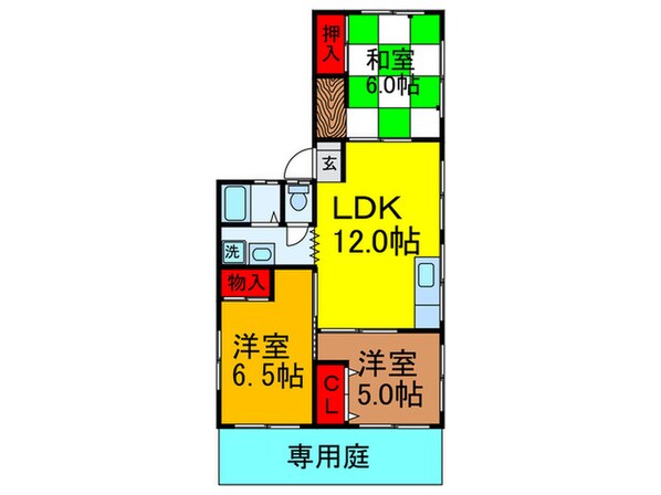 ル－ミ－ハイツＡ棟の物件間取画像